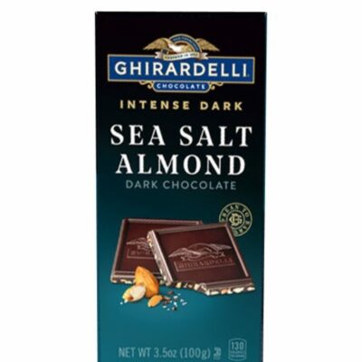 Shop Chocolate Ghirardelli Chocolate Bars | Intense Dark Sea Salt Almond Dark Chocolate Bar (Case Of 12)