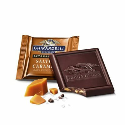 Shop Chocolate Ghirardelli Bulk Chocolate | Intense Dark Salted Caramel Dark Chocolate Squares Case Pack (540 Ct)